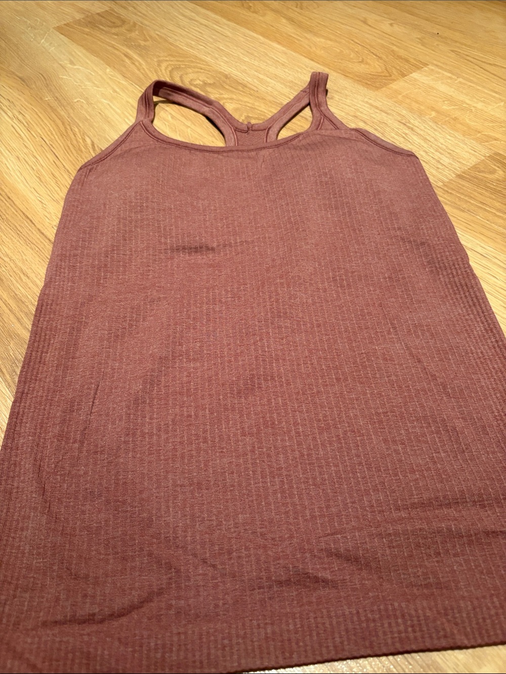 lululemon athletica Ribbed Racerback Tank — Mauve Brown
